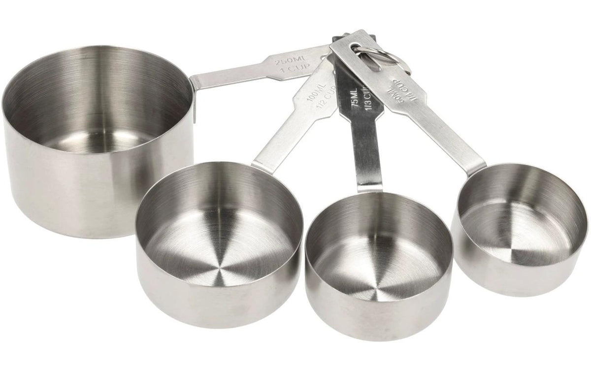 Blomsterberg Messbecher 250 ml, 9 × 17,5 × 7,5 cm, Edelstahl, 4 Stk.