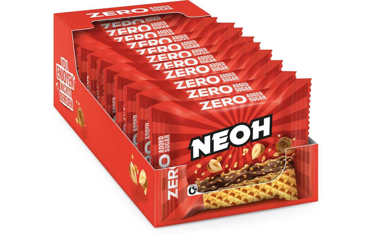 Neoh Crunch-Waffel – Haselnuss, zuckerfrei – 12 × 21 g