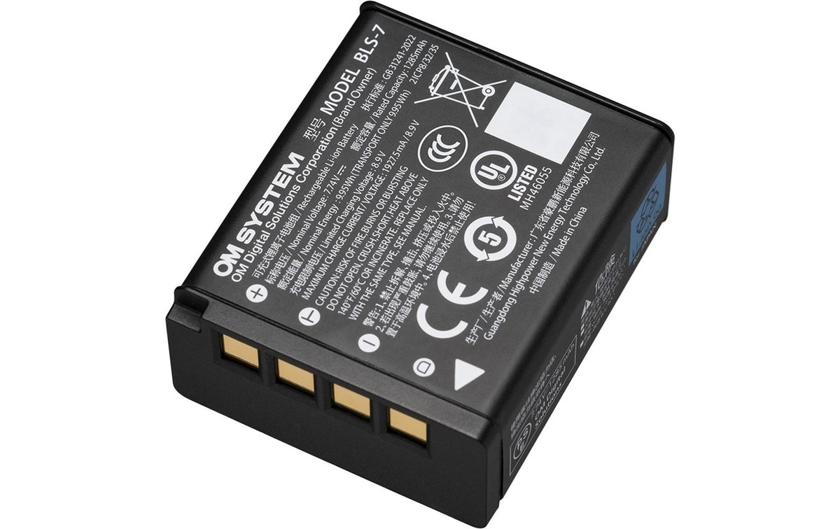 Om-system OM System BLS-7 Li-Ion Akku – 1285 mAh (7,6 V / 9,9 Wh) – für OM System PEN, BCS-7