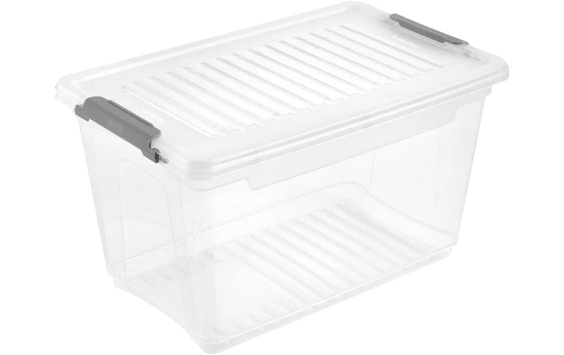 keeeper Aufbewahrungsbox 5,4 l (mit Deckel) – Polypropylen – transparent – 285 × 160 × 185 mm