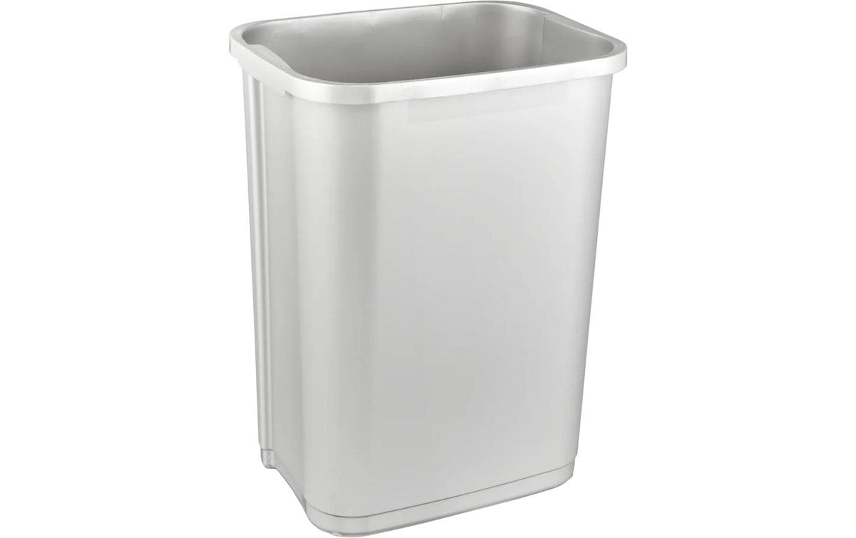 keeeper Schwingdeckel-Abfalleimer – 25 l – Kunststoff (PP), rechteckig – Silber