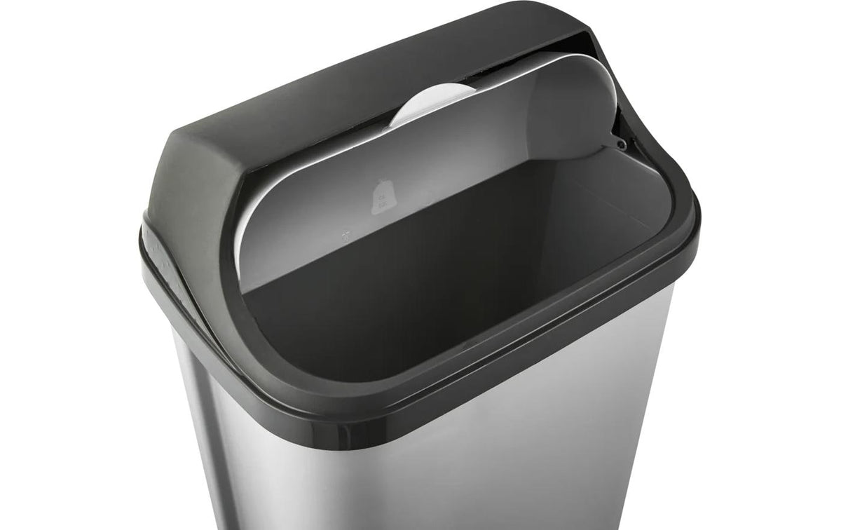 keeeper Schwingdeckel-Abfalleimer – 50 l – Kunststoff, rechteckig – Grau/Anthrazit