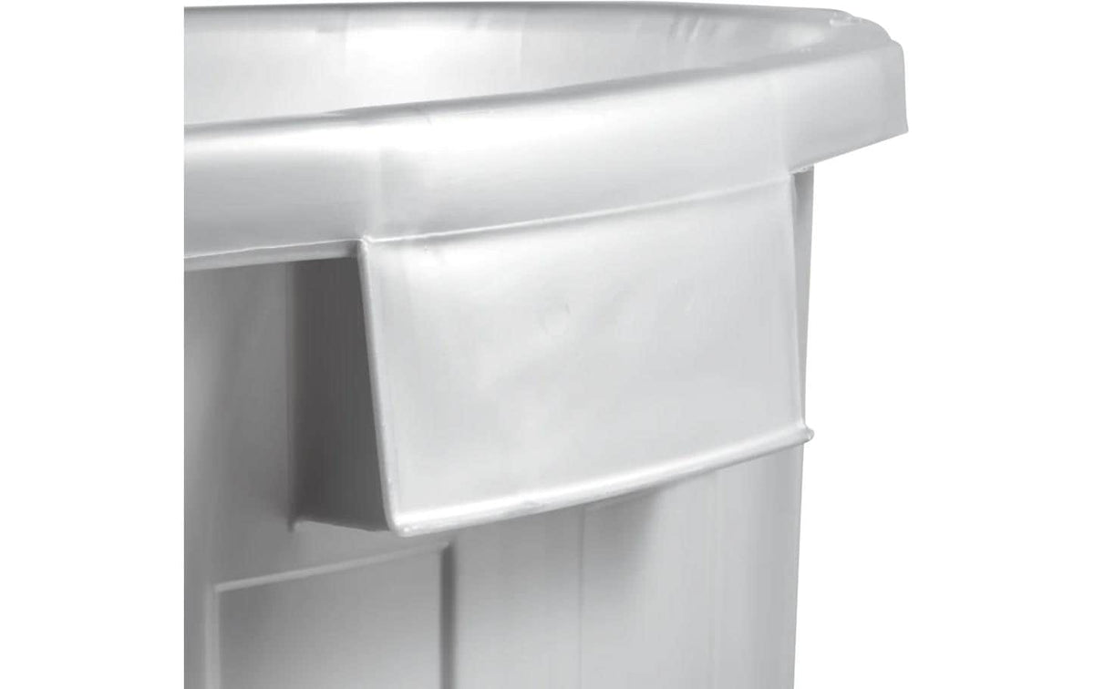 keeeper Supermax Müllcontainer – 50 l – Kunststoff (PP), rund – silber – mit Deckel