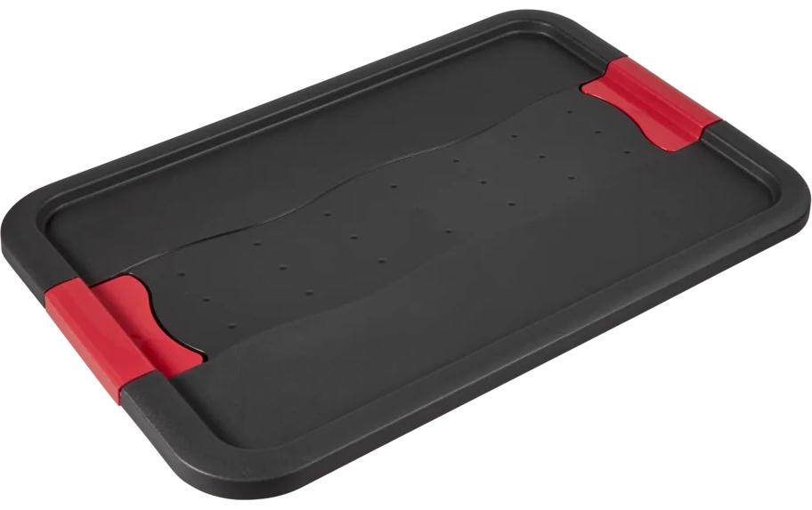 keeeper Eckhart Aufbewahrungsbox 52 l (mit Deckel) – Kunststoff – Anthrazit/Rot – 595 × 340 × 395 mm