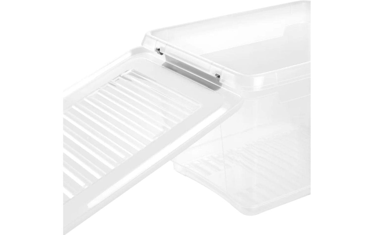 keeeper Aufbewahrungsbox 16,6 l (mit Deckel) – Polypropylen – transparent/grau
