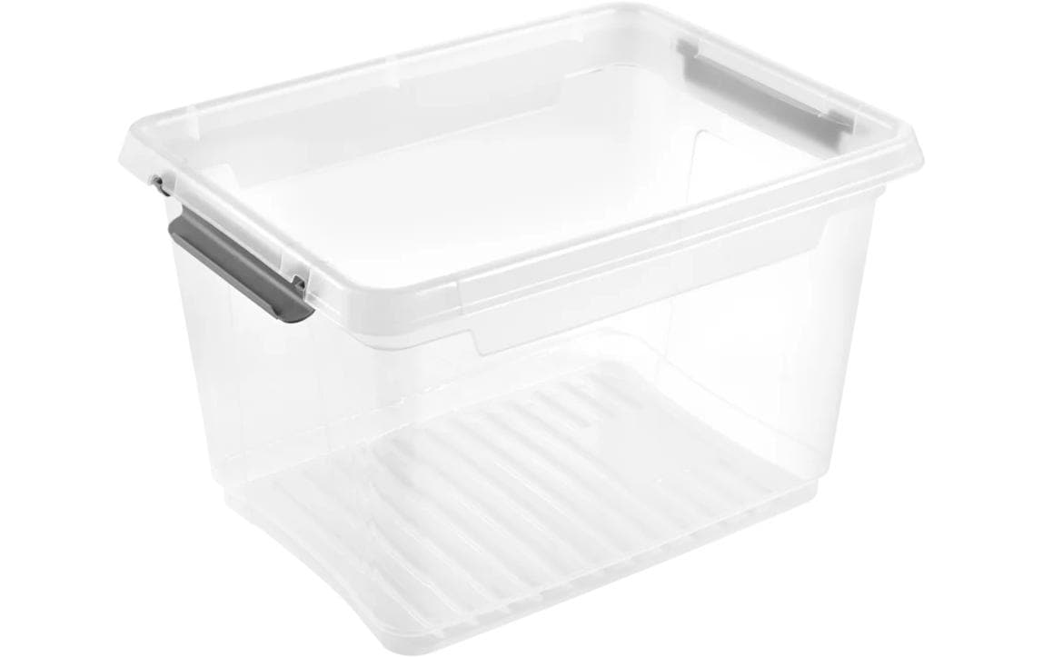 keeeper Aufbewahrungsbox 16,6 l (mit Deckel) – Polypropylen – transparent/grau