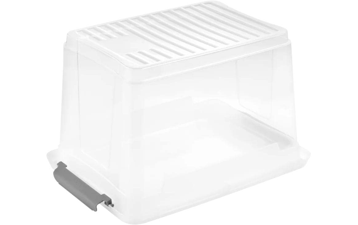 keeeper Aufbewahrungsbox 16,6 l (mit Deckel) – Polypropylen – transparent/grau