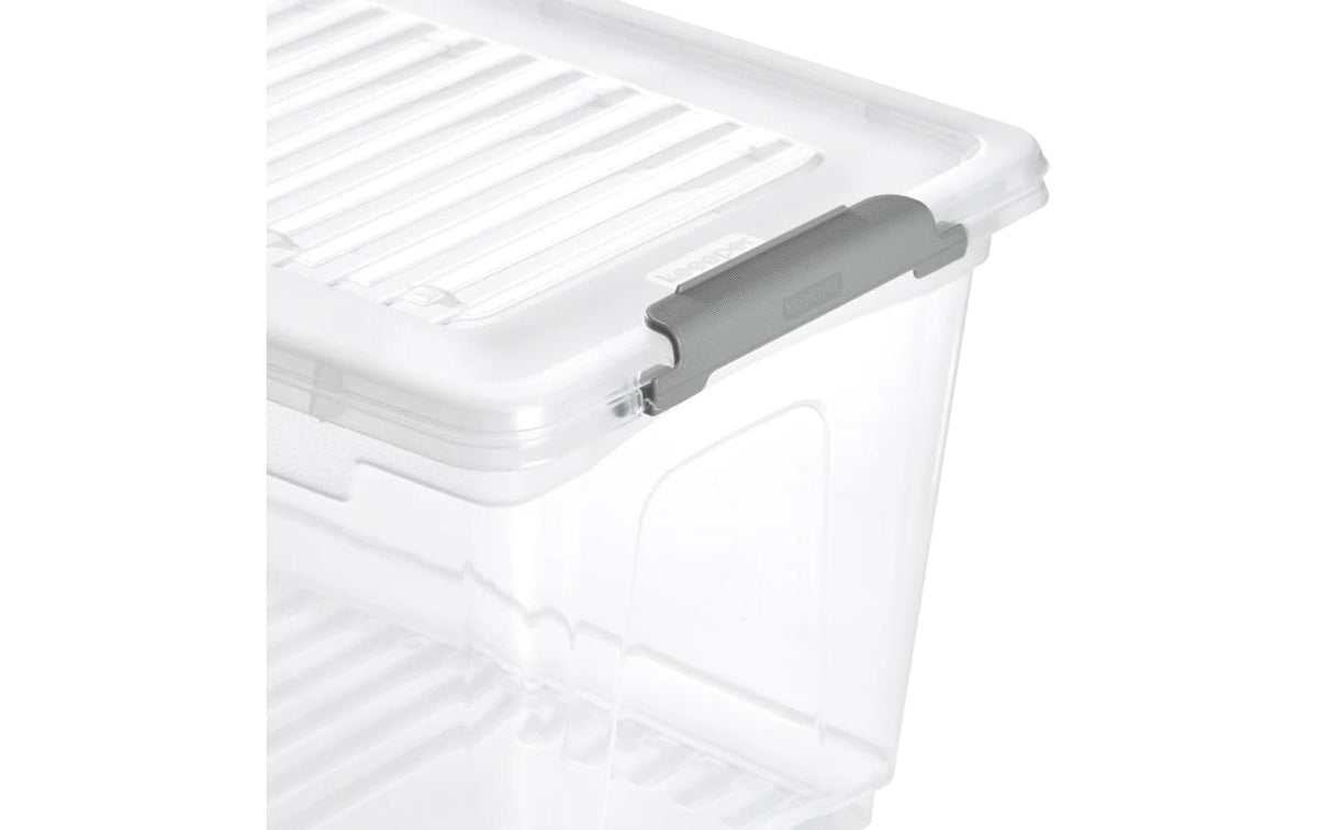 keeeper Aufbewahrungsbox 5,4 l (mit Deckel) – Polypropylen – transparent – 285 × 160 × 185 mm