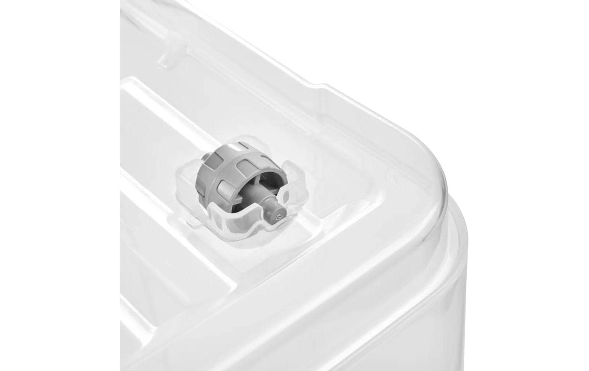 keeeper Aufbewahrungsbox 56 l (mit Deckel) – Kunststoff – Transparent – Verriegelung – 590 × 355 × 380 mm