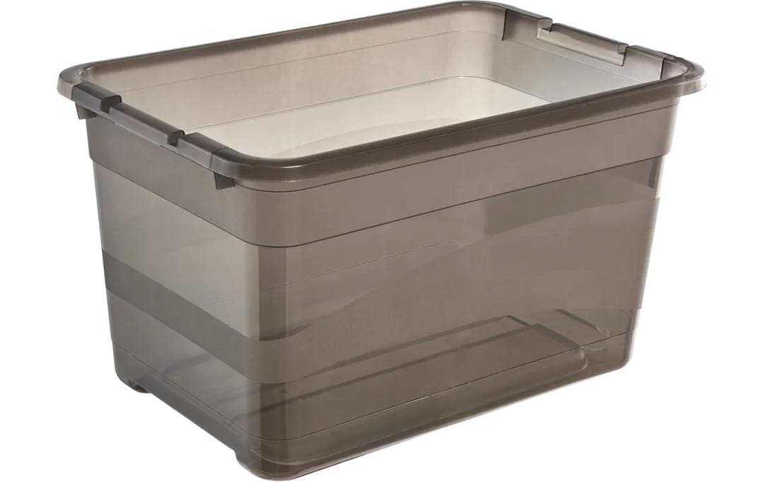 keeeper Cornelia Aufbewahrungsbox 52 l – Kunststoff – Grau/Transparent – Verriegelung – 395 × 340 × 595 mm