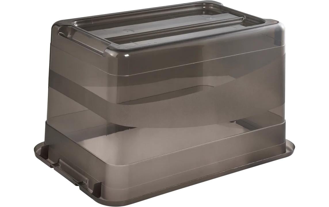keeeper Cornelia Aufbewahrungsbox 52 l – Kunststoff – Grau/Transparent – Verriegelung – 395 × 340 × 595 mm