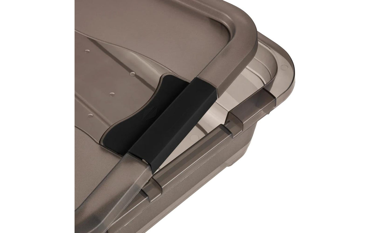 keeeper Cornelia Aufbewahrungsbox 28 l (mit Deckel) – Polypropylen – transparent/grau – 595 × 170 × 395 mm