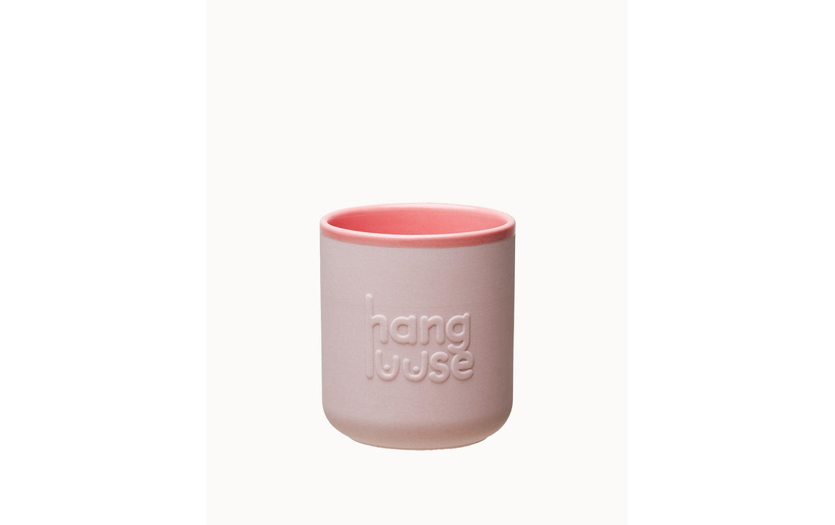 Chic-mic Chic Mic Tasse Good Mood – 380 ml, Ø 8,5 cm, Porzellan, Beige/Rosa, spülmaschinenfest