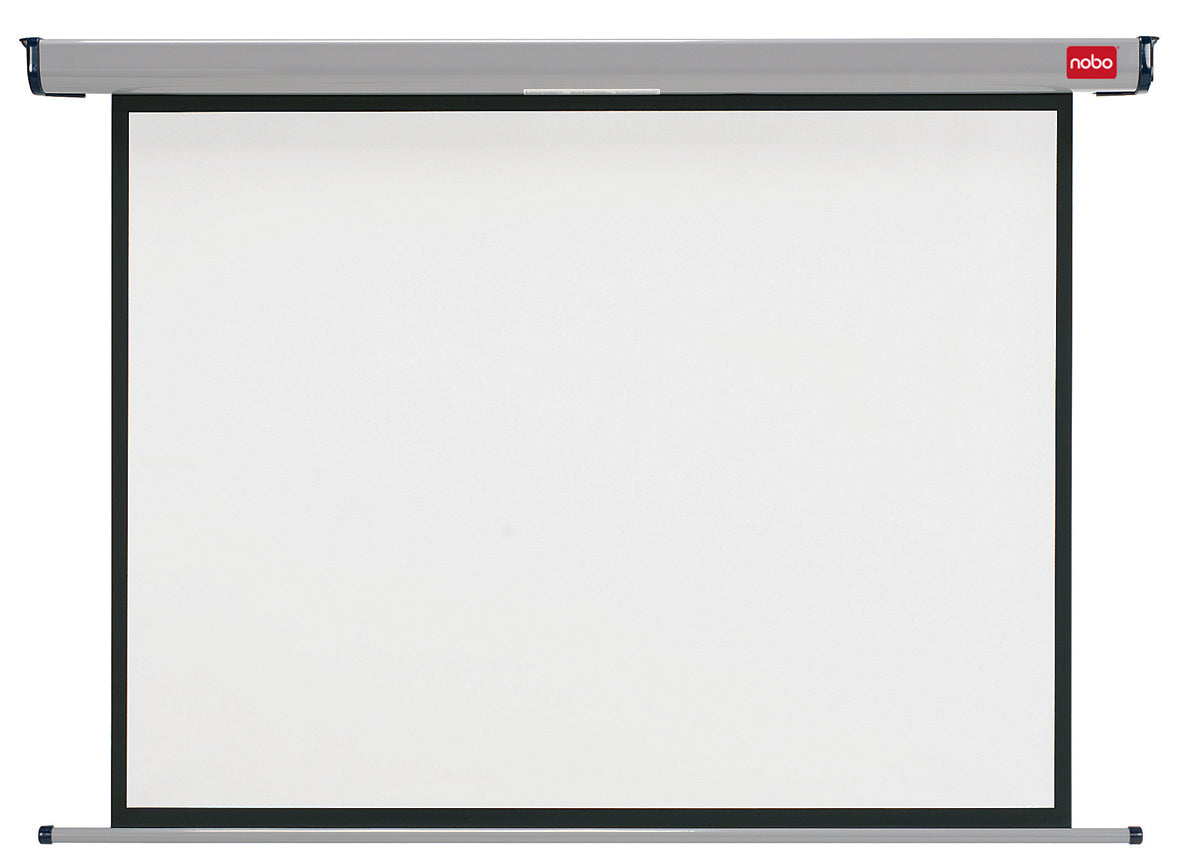 Nobo Motor-Leinwand – 4:3, 192 × 144 cm, mit Fernbedienung, Weiss