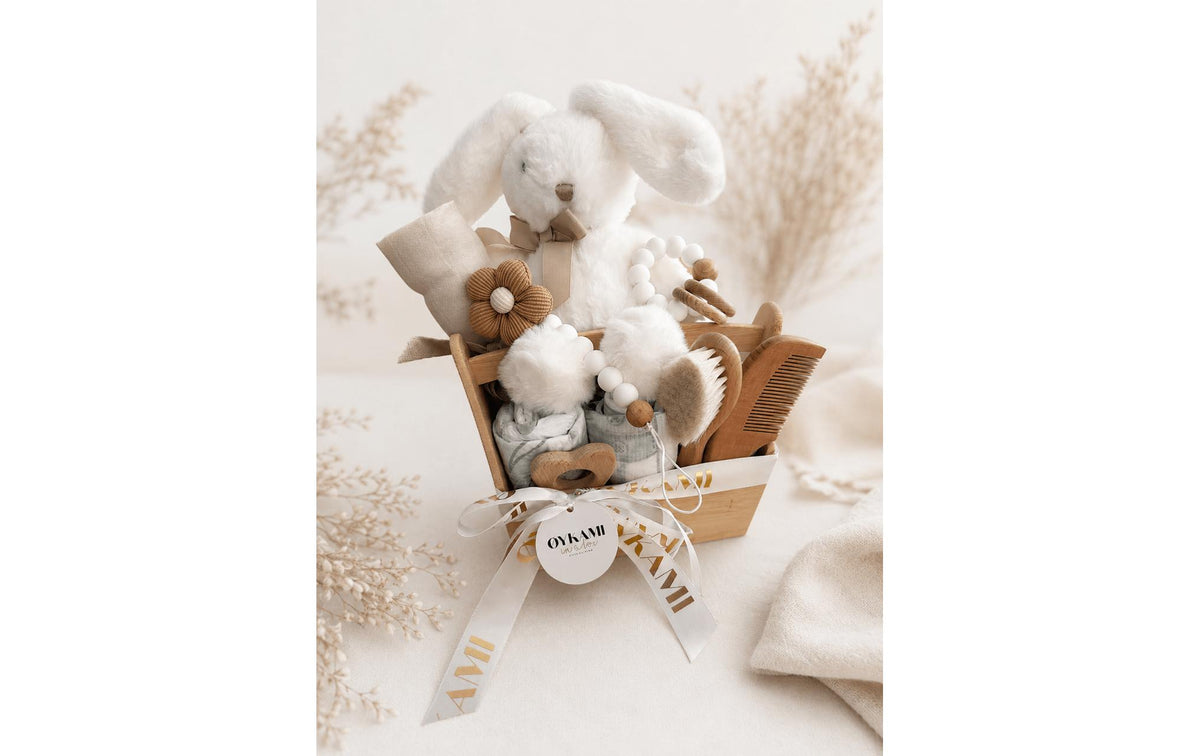 Oykami Geschenkkorb – Weiss, Holz