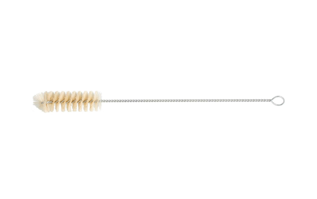 Ebnat Hahnenputzer – 36,5 cm, Schweineborsten, Stahl, Weiss, für Rohre/Schläuche