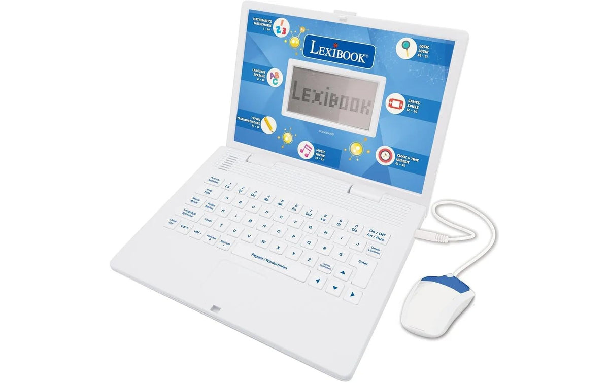 Lexibook Lernspiel – Power Kid Bilingual Talking Lern-Laptop, ab 3 Jahren, Deutsch, Englisch