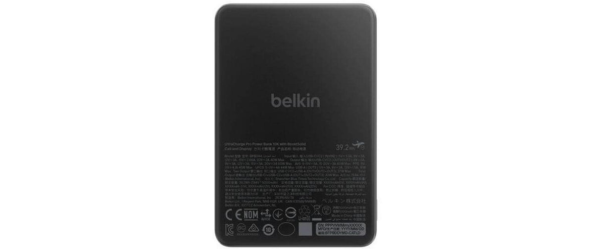Belkin UltraCharge Pro PB 10K Powerbank 10'000 mAh – 60 W PD, Schwarz