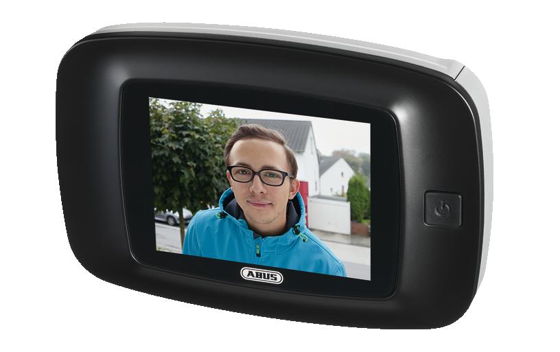 ABUS DTS3214 Digitaler Türspion – Türe, kabelgebunden, batteriebetrieben, 85×15×125 mm, Schwarz/Silber
