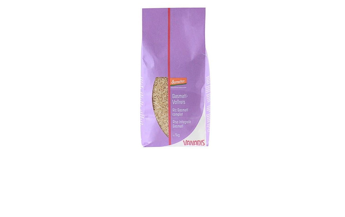 Vanadis Basmati Reis – Bio, Vollkorn – 1 kg