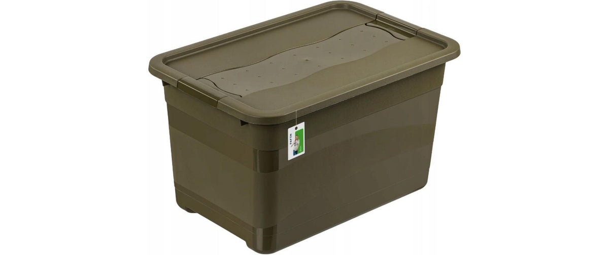 keeeper Aufbewahrungsbox 52 l (mit Deckel) – Kunststoff – Transparent – 490 × 340 × 390 mm