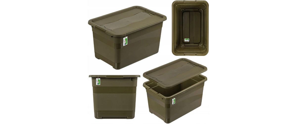 keeeper Aufbewahrungsbox 52 l (mit Deckel) – Kunststoff – Transparent – 490 × 340 × 390 mm