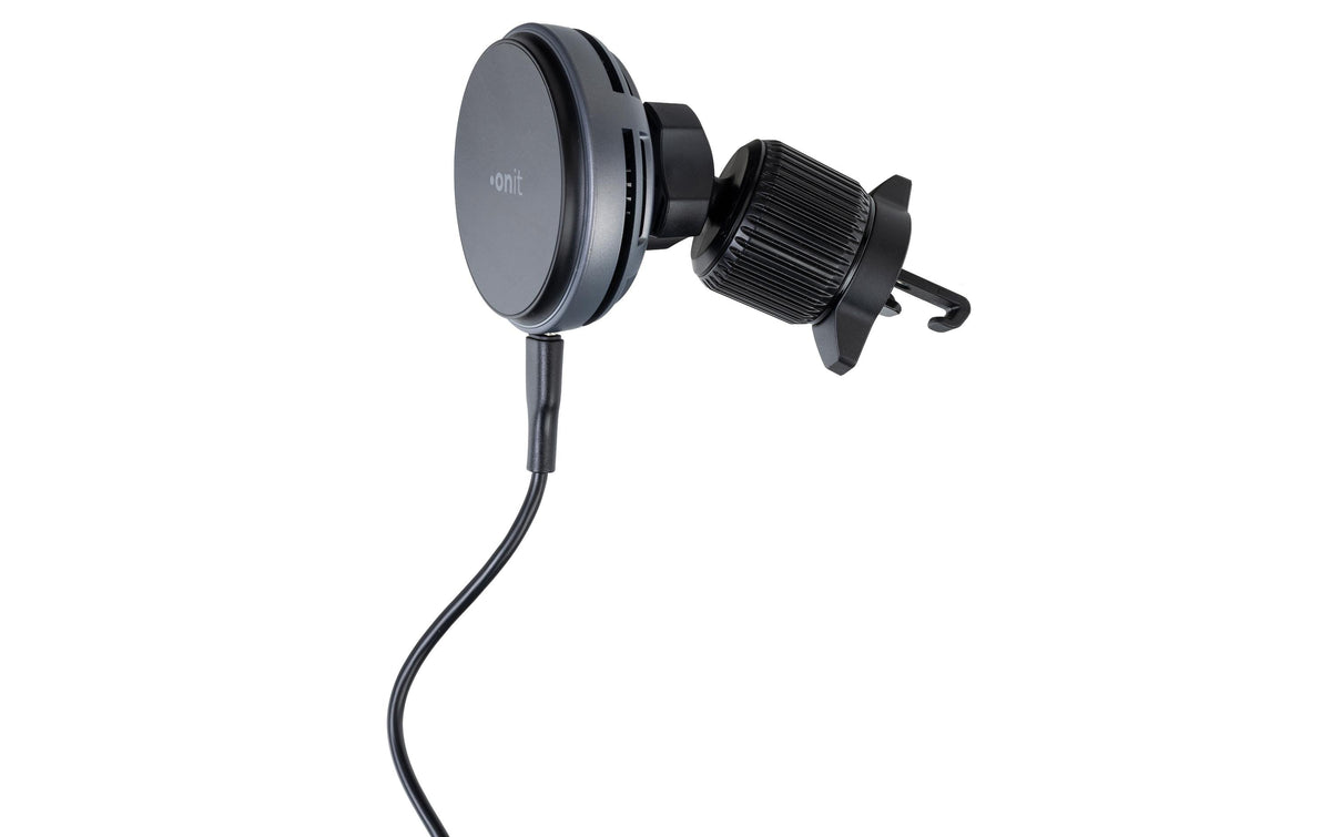 Onit Qi2.2 MagSafe – Auto-Ladehalterung – Qi2 25 W – USB‑C – für iPhone (MagSafe), Samsung Galaxy – Anthrazit