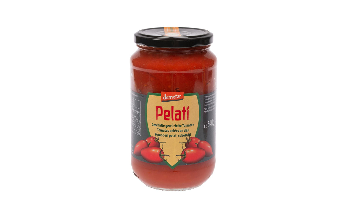 Vanadis Tomatensauce Pelati (geschälte, gewürfelte Tomaten) Bio – 540 g