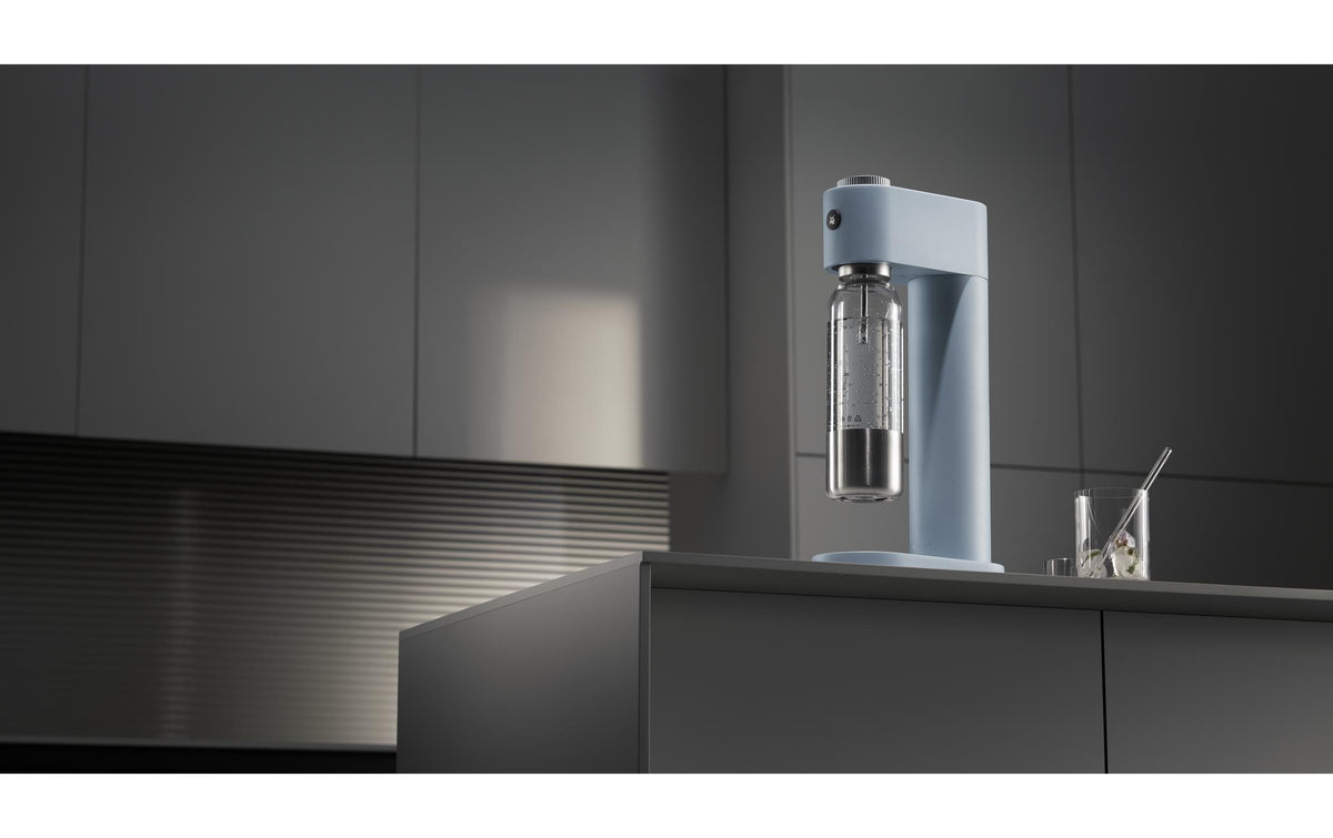 WMF Wassersprudler Element One – 1 l Zylinder, 1 Flasche im Lieferumfang – Blau