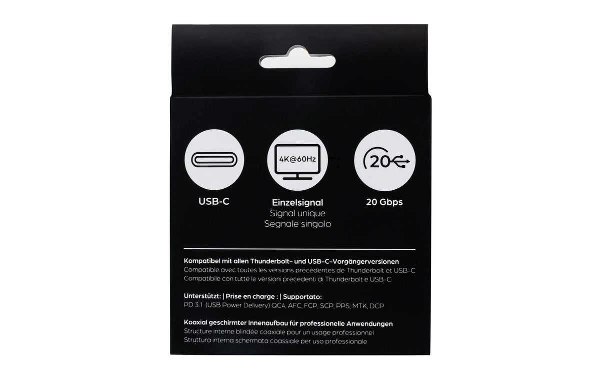 Onit USB-C Verlängerungskabel (Buchse auf Stecker) – USB 3.2 Gen 2x2 (20 Gbit/s) – 0,5 m – PD 240 W