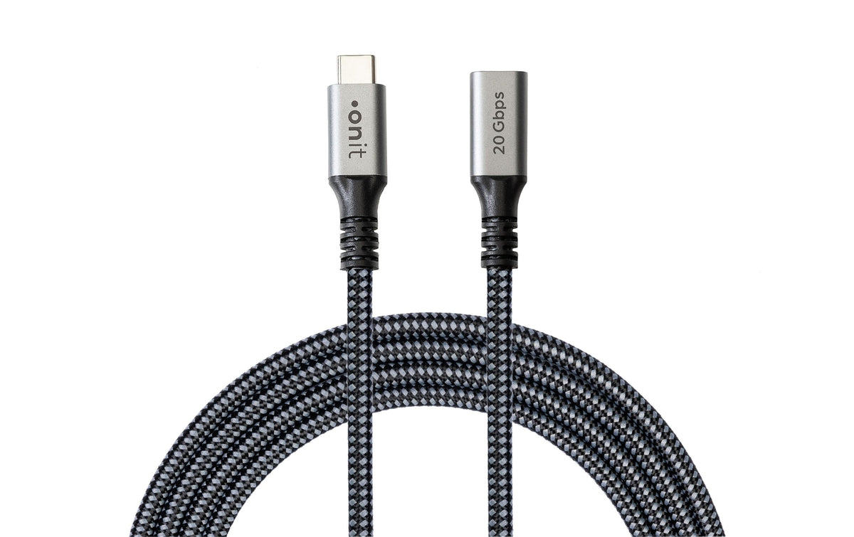 Onit USB-C Verlängerungskabel (Buchse auf Stecker) – USB 3.2 Gen 2x2 (20 Gbit/s) – 0,5 m – PD 240 W