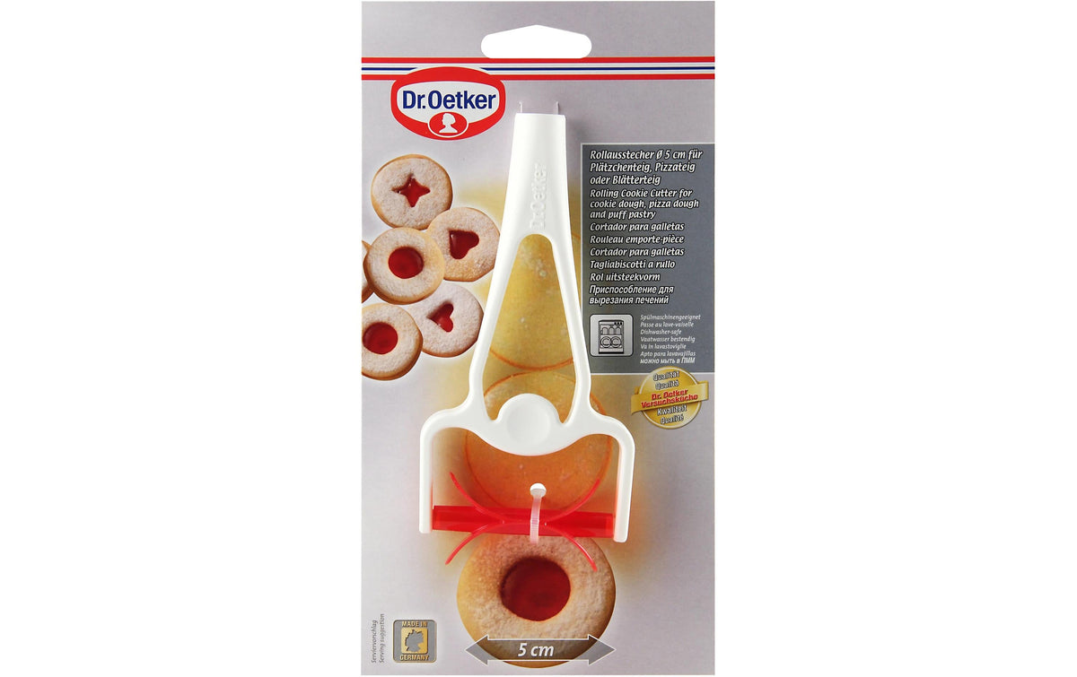 Dr. Oetker Keksausstecher Ø 5 × 3,5 cm, Kunststoff, Rot/Weiss