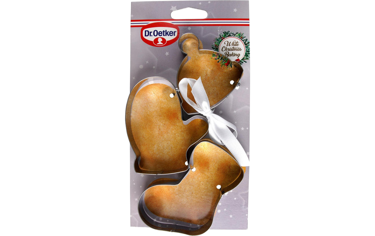 Dr. Oetker 3-teiliges Ausstecher-Set, 11,7 × 22,7 × 2 cm, Edelstahl, Silber