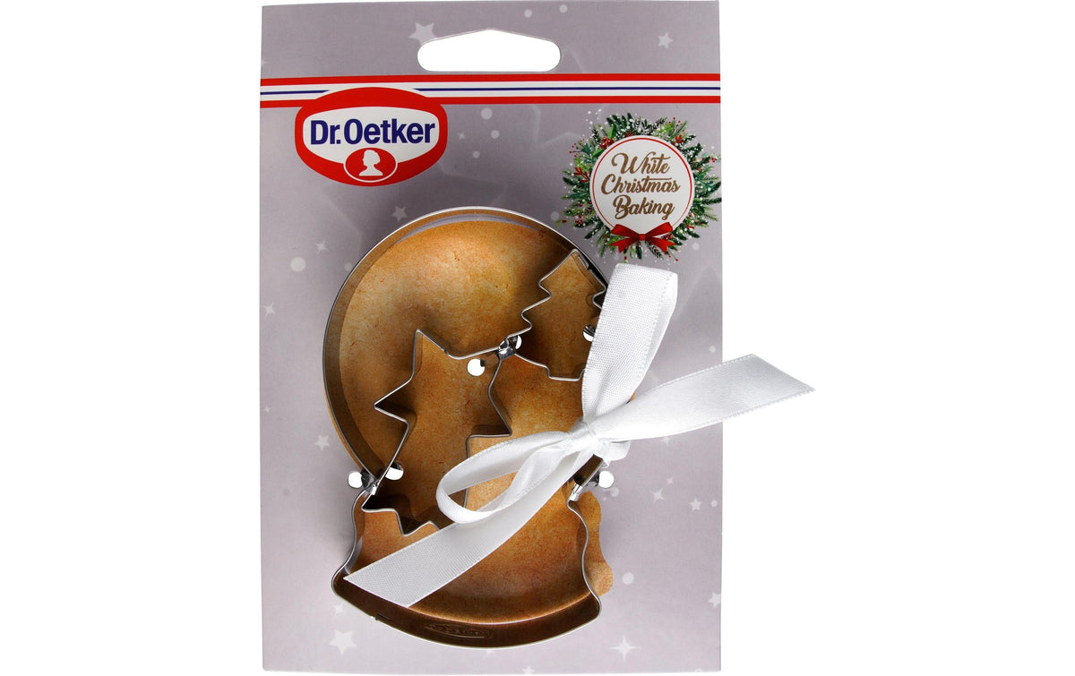Dr. Oetker 3-teiliges Ausstecher-Set, 7,5 × 10 cm, Edelstahl, Silber