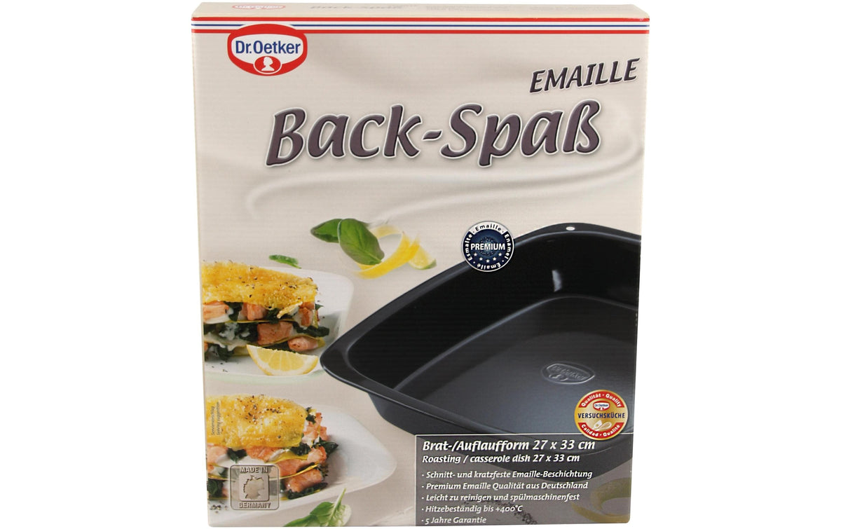 Dr. Oetker Kochtopf – 6 l – Emaille, für Backofen – Braun/Grau