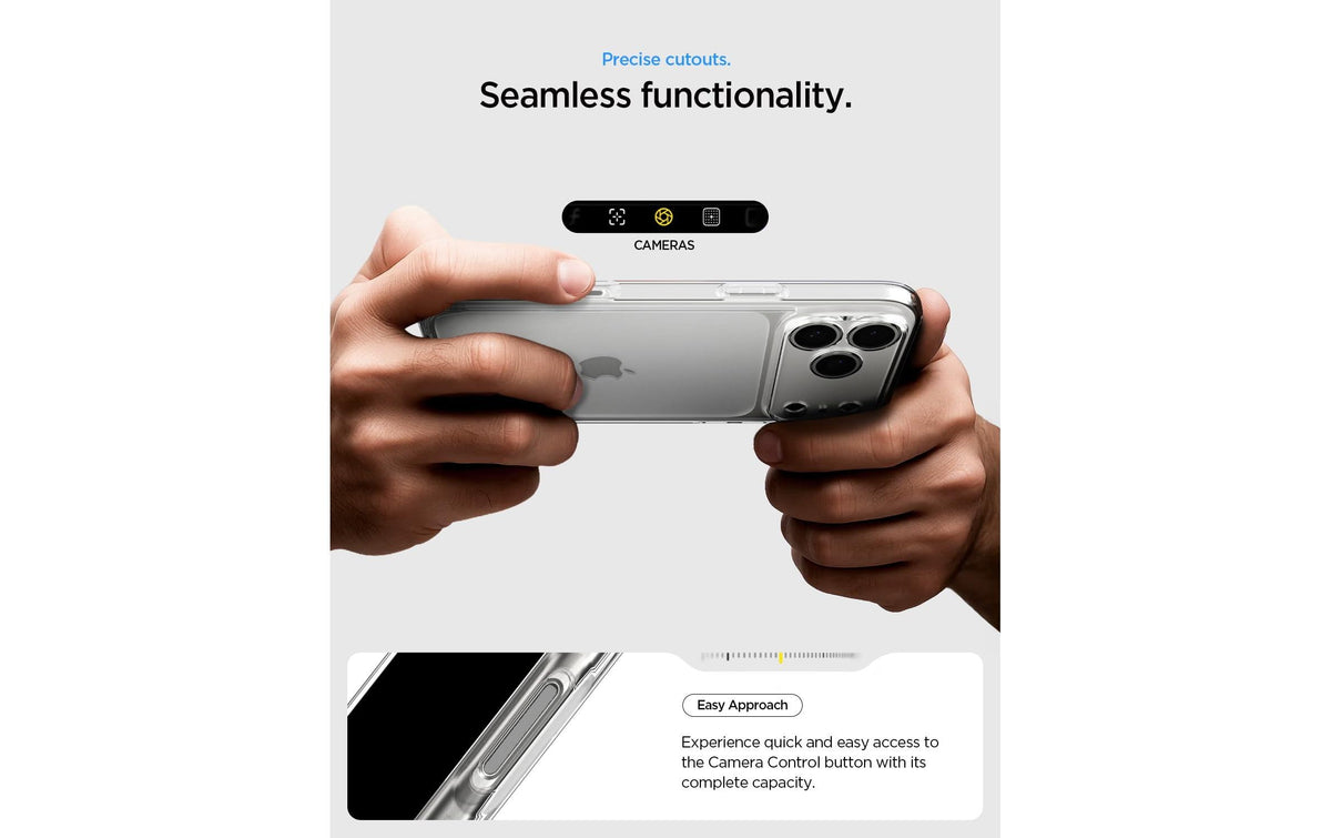 Spigen Ultra Hybrid Backcover – für Apple iPhone 17 Pro, PC+TPU, Transparent