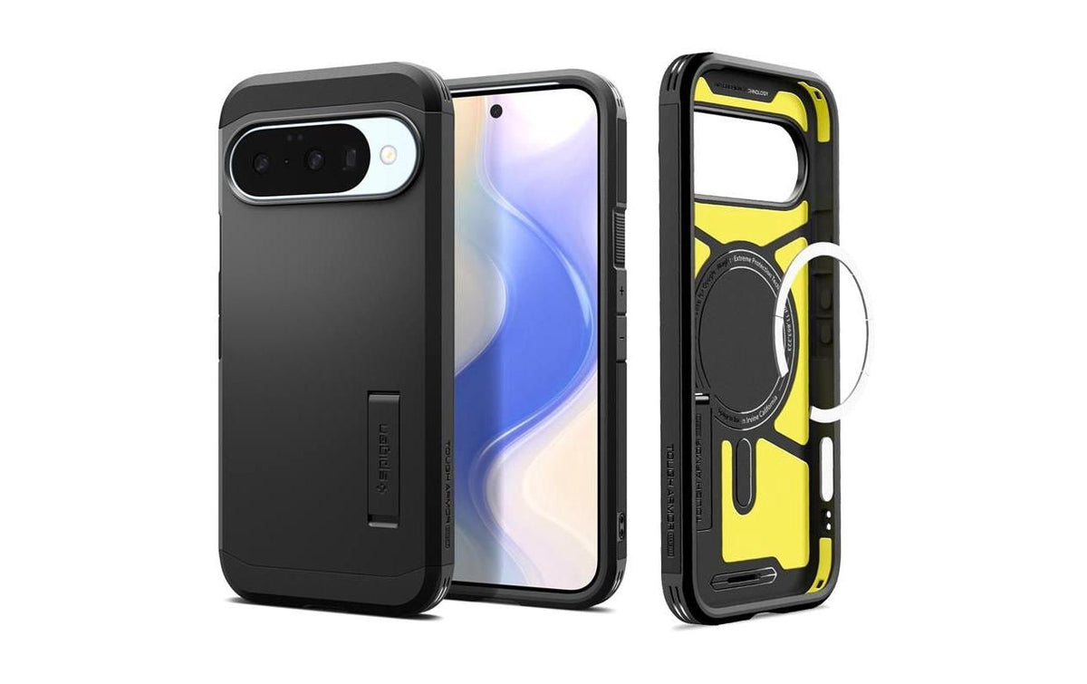 Spigen Tough Armor MagFit Rückcover – für Google Pixel 10 / Pixel 10 Pro, Schwarz, bis 1,2 m sturzsicher