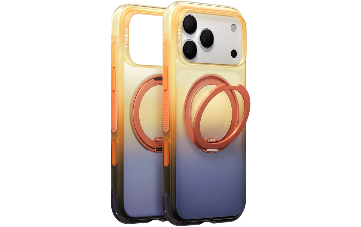 Torras O3 Air Gradient Rückcover – für Apple iPhone 18 Pro, Kunststoff, Blau / Purpur