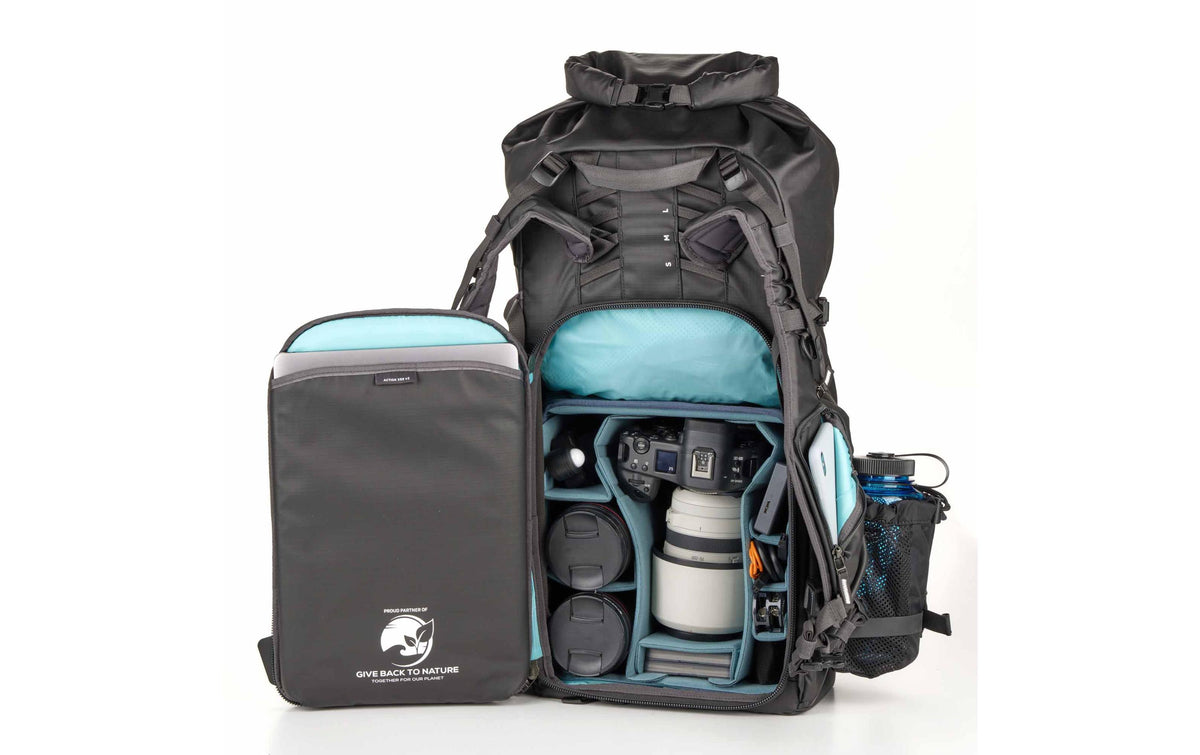 Shimoda Action X50 v2 Kamerarucksack – 50 l, Nylon, Platz für 3 Objektive, Regenhülle – für DSLR & spiegellose