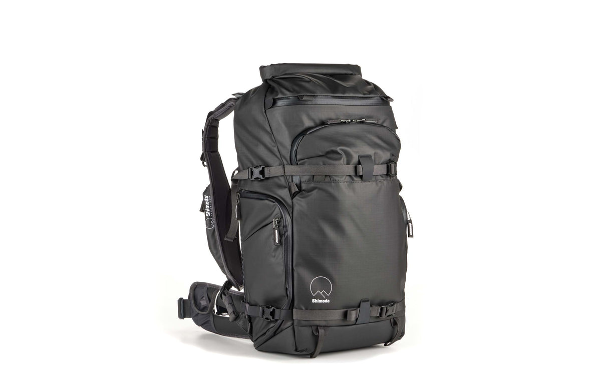 Shimoda Action X30 v2 Kamerarucksack – 30 l, 3 Objektive – Kunstfaser, Schwarz – mit Regenhülle