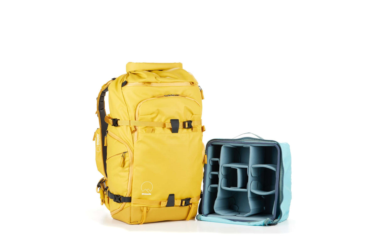 Shimoda Action X40 v2 Starter Kit Kamerarucksack – 40 l, 300 × 530 × 200 mm – Regenhülle – Gelb