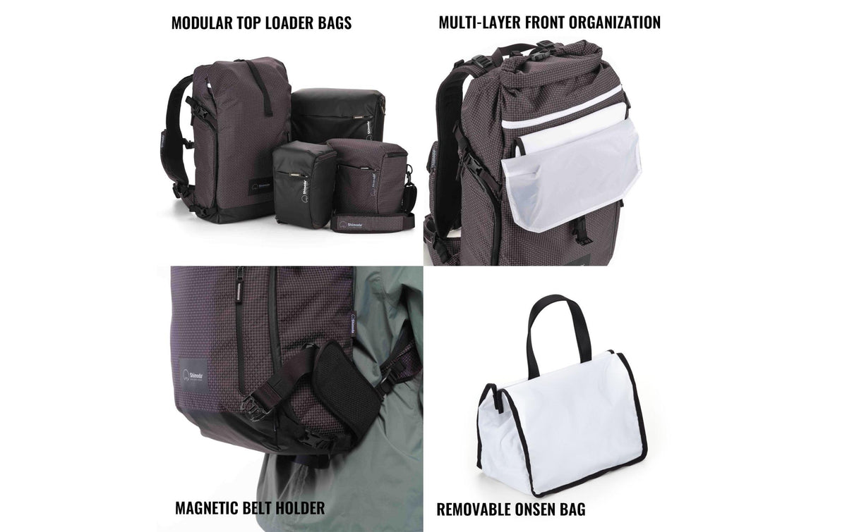 Shimoda Sidecountry 28 Kamerarucksack – Nylon, Cordura – Schwarz/Weiss – 28 l – für Notebooks bis 16"