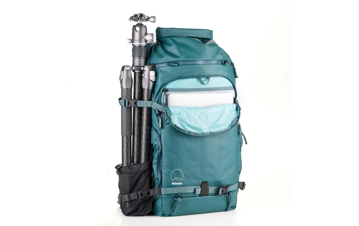 Shimoda Action X40 v2 Kamerarucksack – 40 l, Nylon – für Notebook bis 16" – Türkis