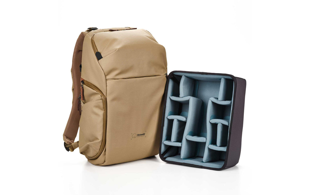 Shimoda Urban Explore 30 Kamerarucksack – 30 l, 6 Objektive – für DSLR, Systemkamera, Videokamera u. a. – Beige