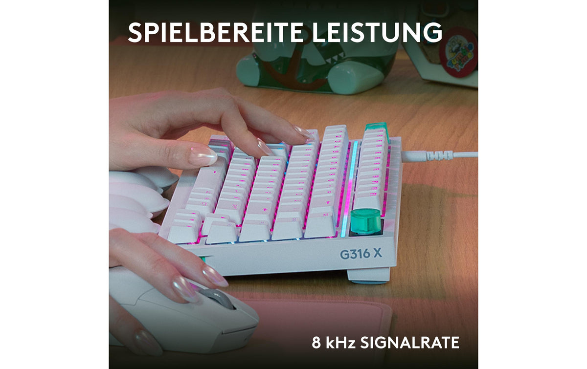 Logitech G316 X 98 – Tastatur – QWERTZ (CH) – Weiss