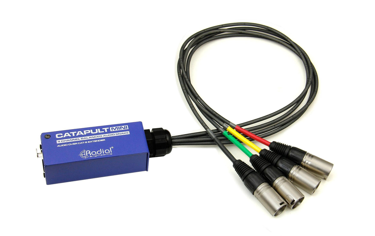 Radial Catapult Mini RX – Adapterkabel – 4-Kanal Cat-5 Audio-Snake – 0,6 m – analog