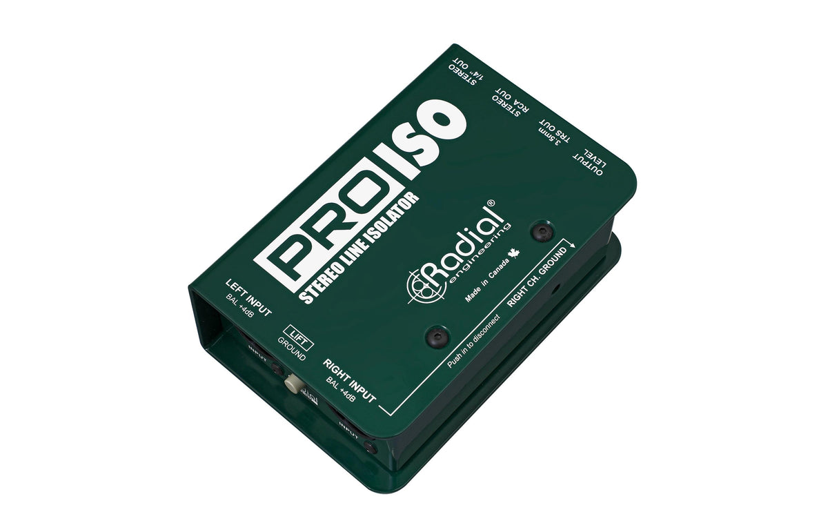 Radial Pro-ISO – Audio-Konverter – Stereo-Isolator – Passiv – 102×76×165 mm – Metall/Stahl