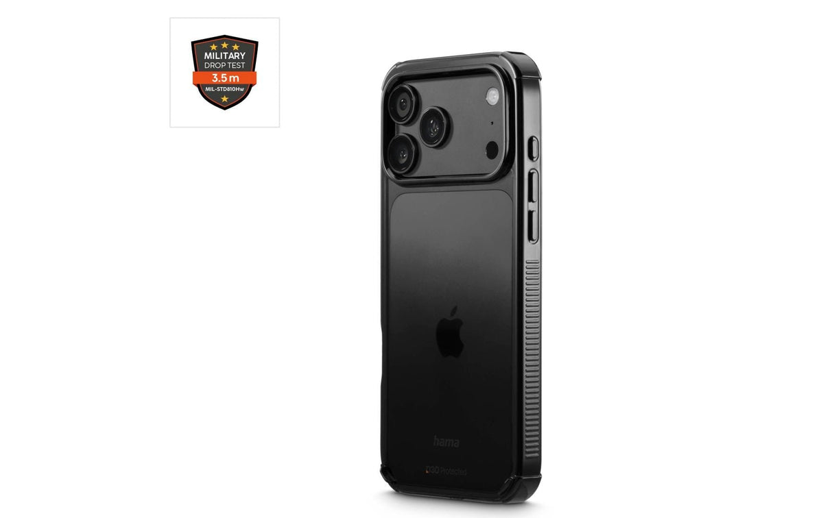 Hama Extreme Protect – Backcover – für Apple iPhone 17 Pro Max / 18 Pro Max, D3O+PC, schwarz