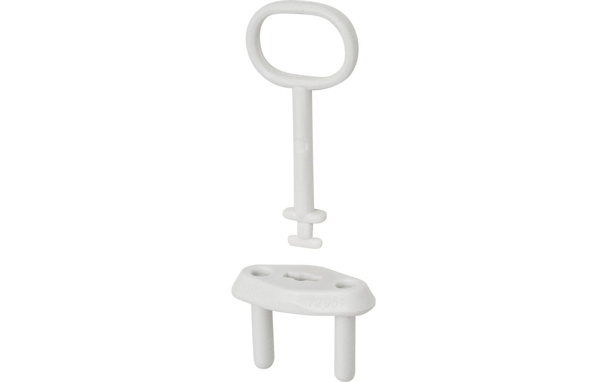 ABUS Rechteckiger Elastikpuffer 4 × 2 × 6 mm, weiss, für Steckdosen