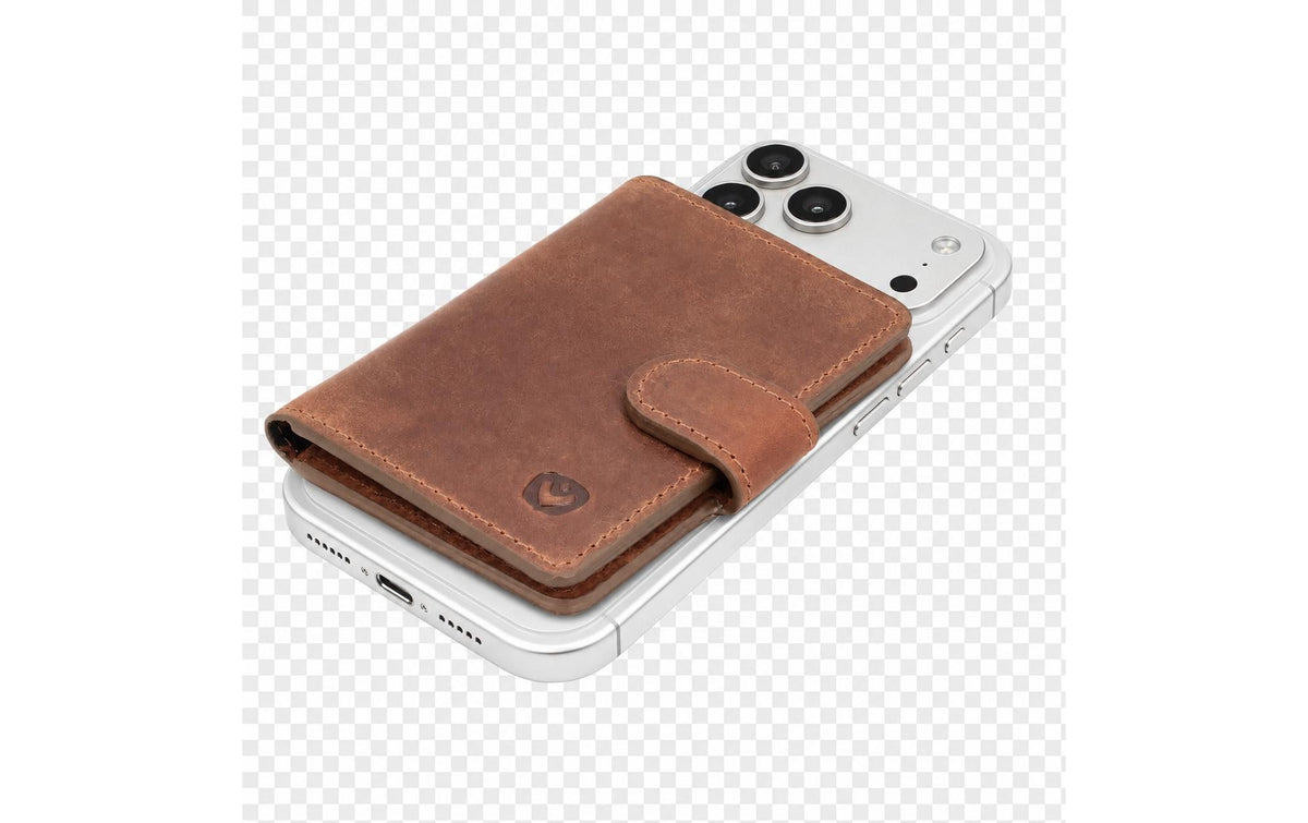 Valenta Card Wallet Leather – Kartenhalter/Wallet – MagSafe – für iPhone (MagSafe) – Braun